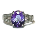 14K White Gold Amethyst and Diamond Accent Ring 2600.00