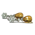 14K White Gold Citrine and Diamonds Accent Dangle Earrings 2675.00