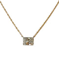 Dual Tone Radiant Solitaire Lab Grown Diamond Necklace 5400.00