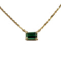 Tourmaline Solitaire Yellow Gold Necklace 1600.00