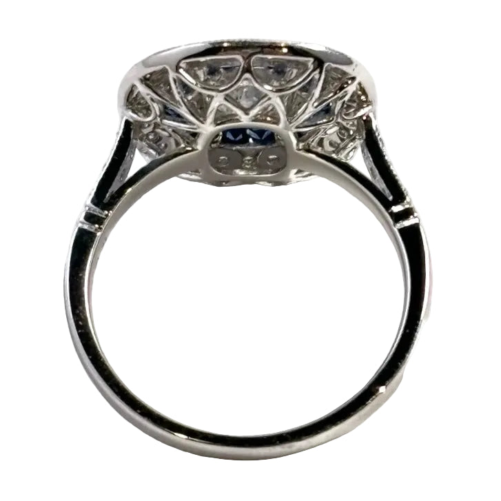 Art Deco Sapphire & Diamond Platinum Ring 14500.00