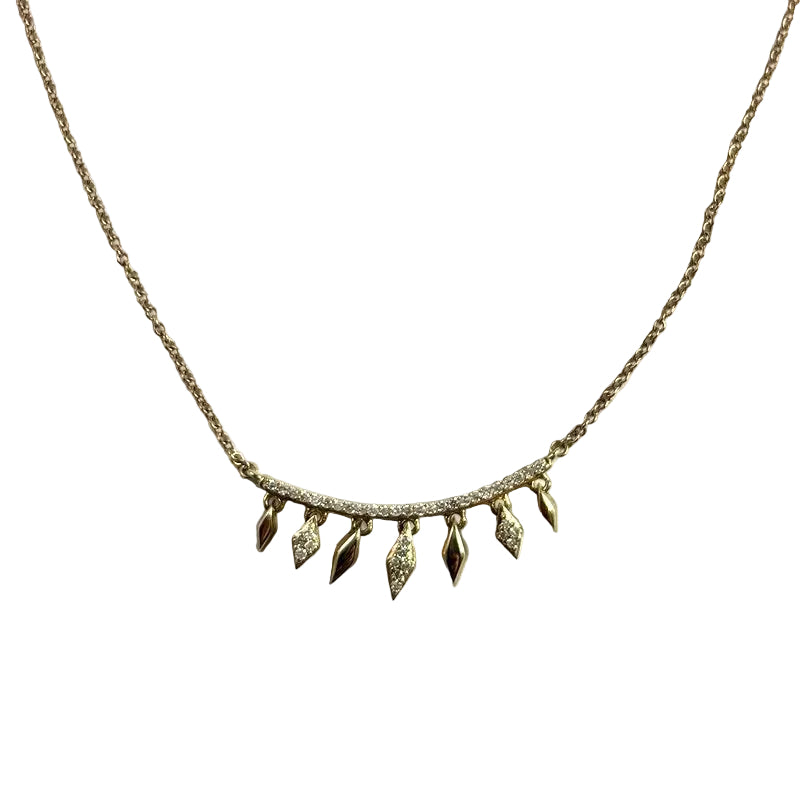 Yellow Gold Diamond Dangle Necklace 1900.00