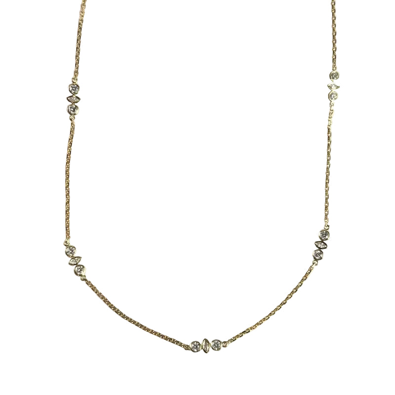Diamond by Yard Necklace Mixed Shape 4800.00
