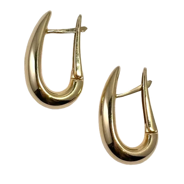 Chunky Italian Tapered Hoop Earrings 2050.00