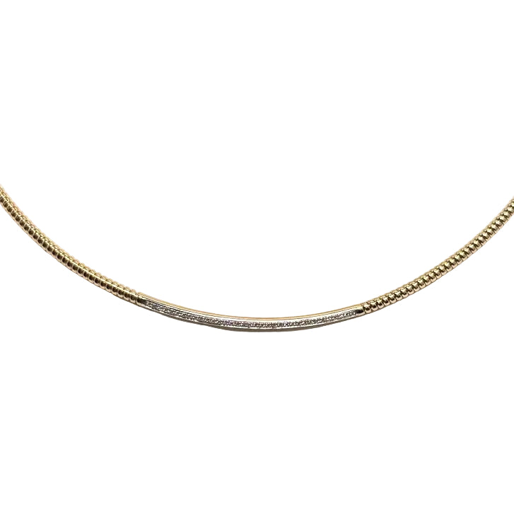 Antonio Papini Italian 18ky Diamond Omega Chain Necklace 11700.00