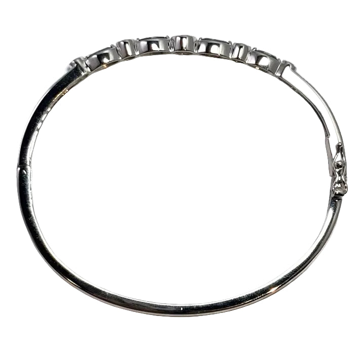 Sapphire and Diamond White Gold Bangle Bracelet 9500.00