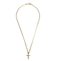 Ezra CZ Cross Paperclip Gold Filled 16" Necklace 75.00