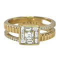 Asymmetrical 18K Yellow Gold Diamond Ring 6900.00