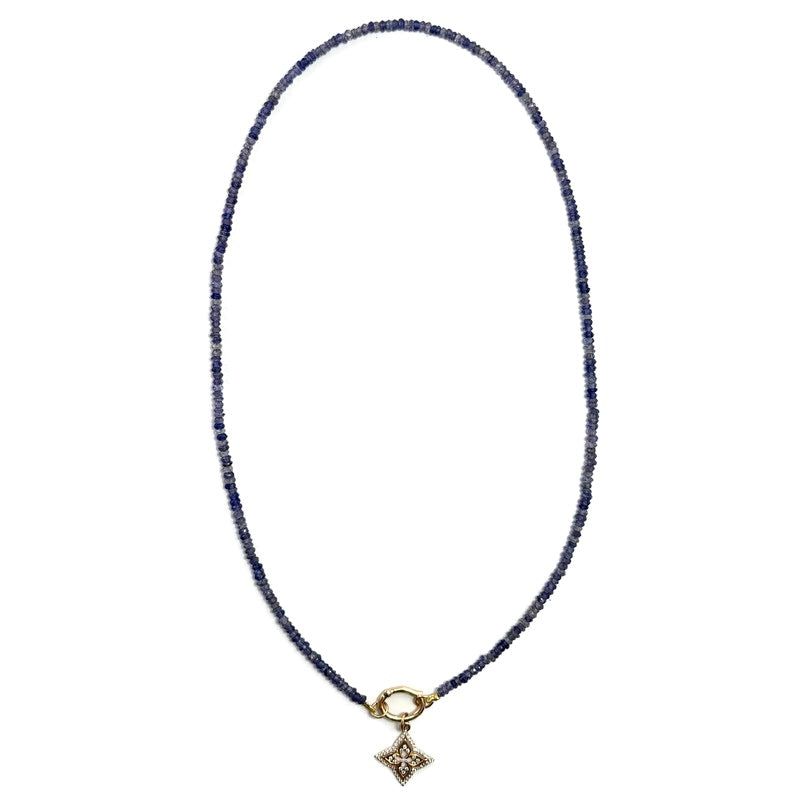 Iolite and Yellow Gold Charm Necklace (Strand ONLY) 400.00