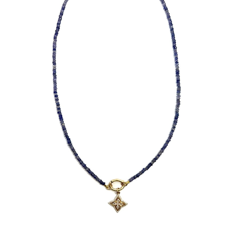 Iolite and Yellow Gold Charm Necklace (Strand ONLY) 400.00