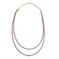Maroon Crystal Layered Gold Filled Necklace 120.00