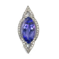 Marquise Tanzanite and Diamond White Gold Pendant 4500.00