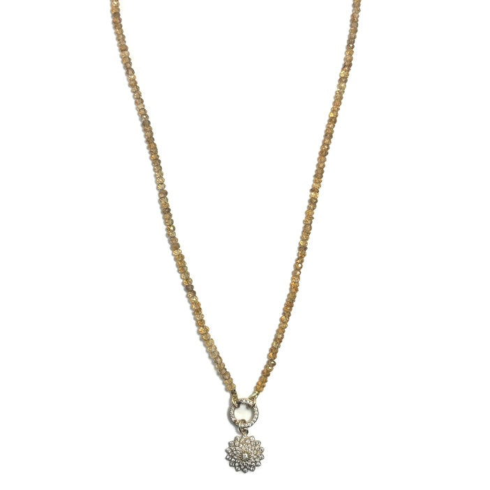 Citrine Faceted Yellow Gold Necklace (Strand ONLY) 400.00