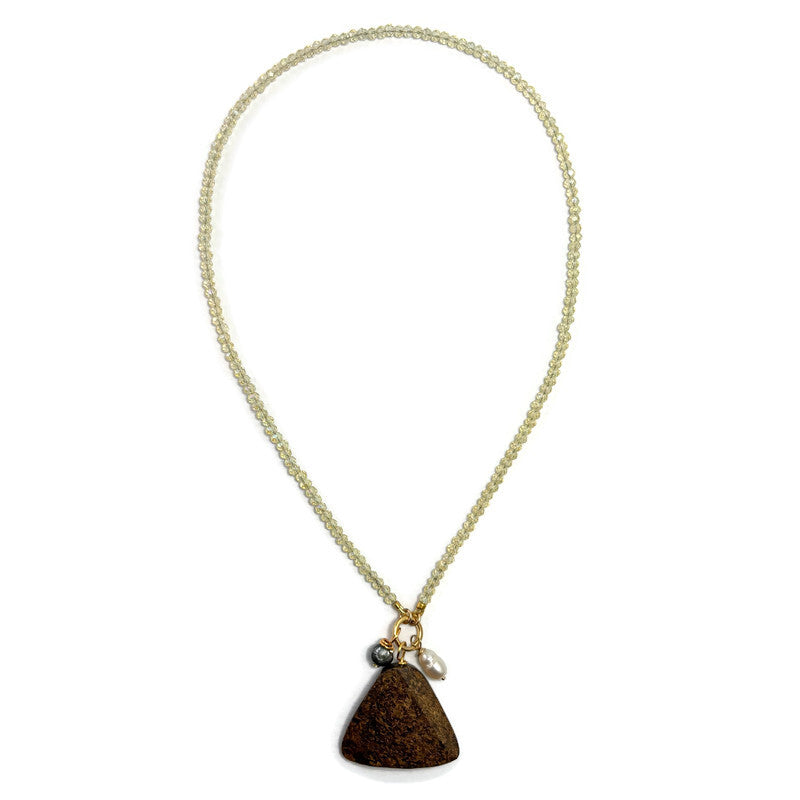 Light Yellow Faceted Crystal Necklace Gold Filled (Strand ONLY) 190.00