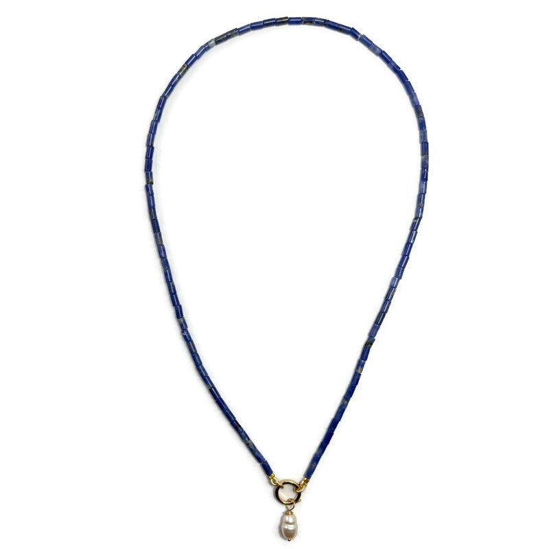 Sodalite Beaded Necklace Gold Filled (Strand ONLY) 250.00