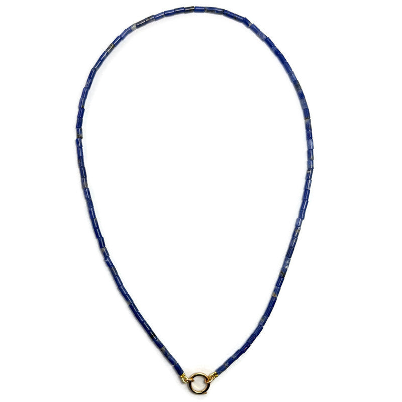 Sodalite Beaded Necklace Gold Filled (Strand ONLY) 250.00