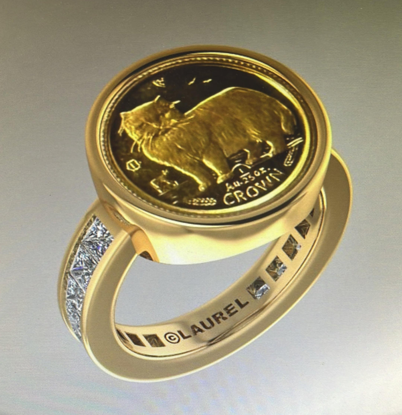 Coin Bezel Ring Channel set Dia 1640.00