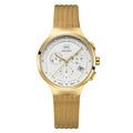 GLOCK Precision Ladies' Chronograph Watch Gold/White Gold Mesh Band 699.00