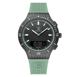 GLOCK Precision Men's Solar Powered Analog/Digital Watch Black/Green 499.00