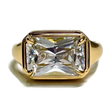 Cubic Zirconia 18ky Laurel Ring 3150.00