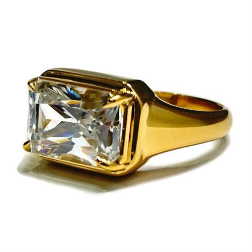 Cubic Zirconia 18ky Laurel Ring 3150.00