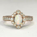 Opal and Diamond Rose Gold Ring 2800.00