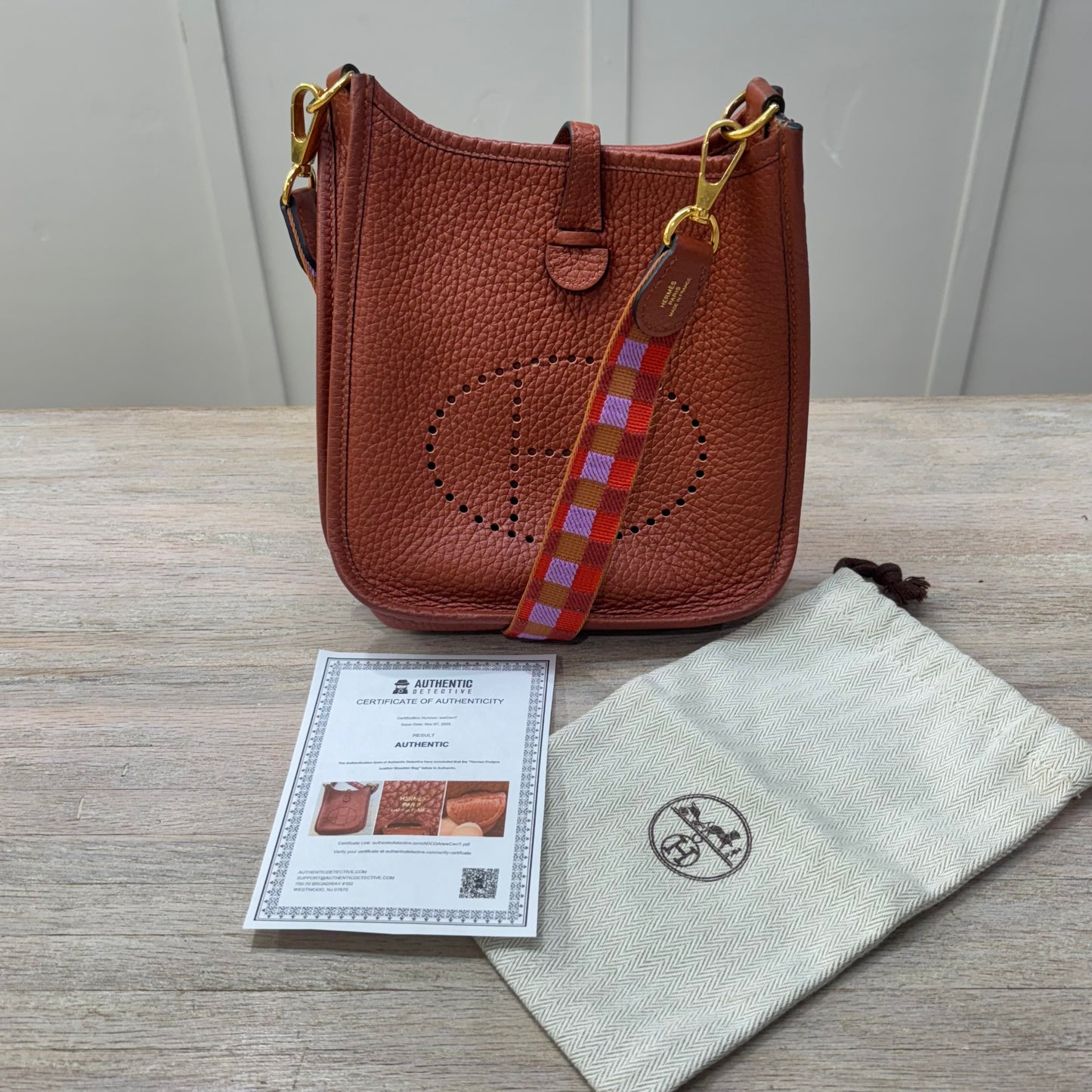 Hermes Evelyn Brown Small Bag 3400.00