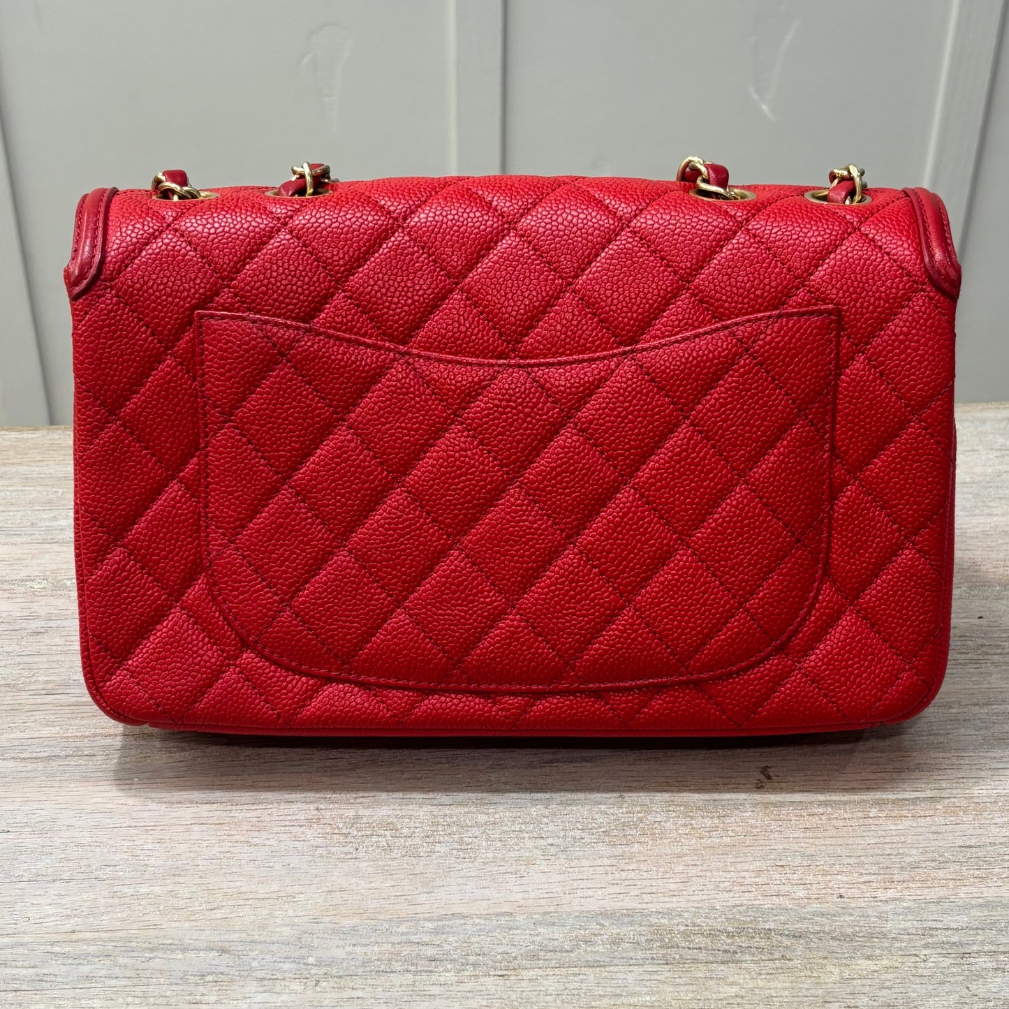 Chanel Red Caviar Single Flap 4100.00