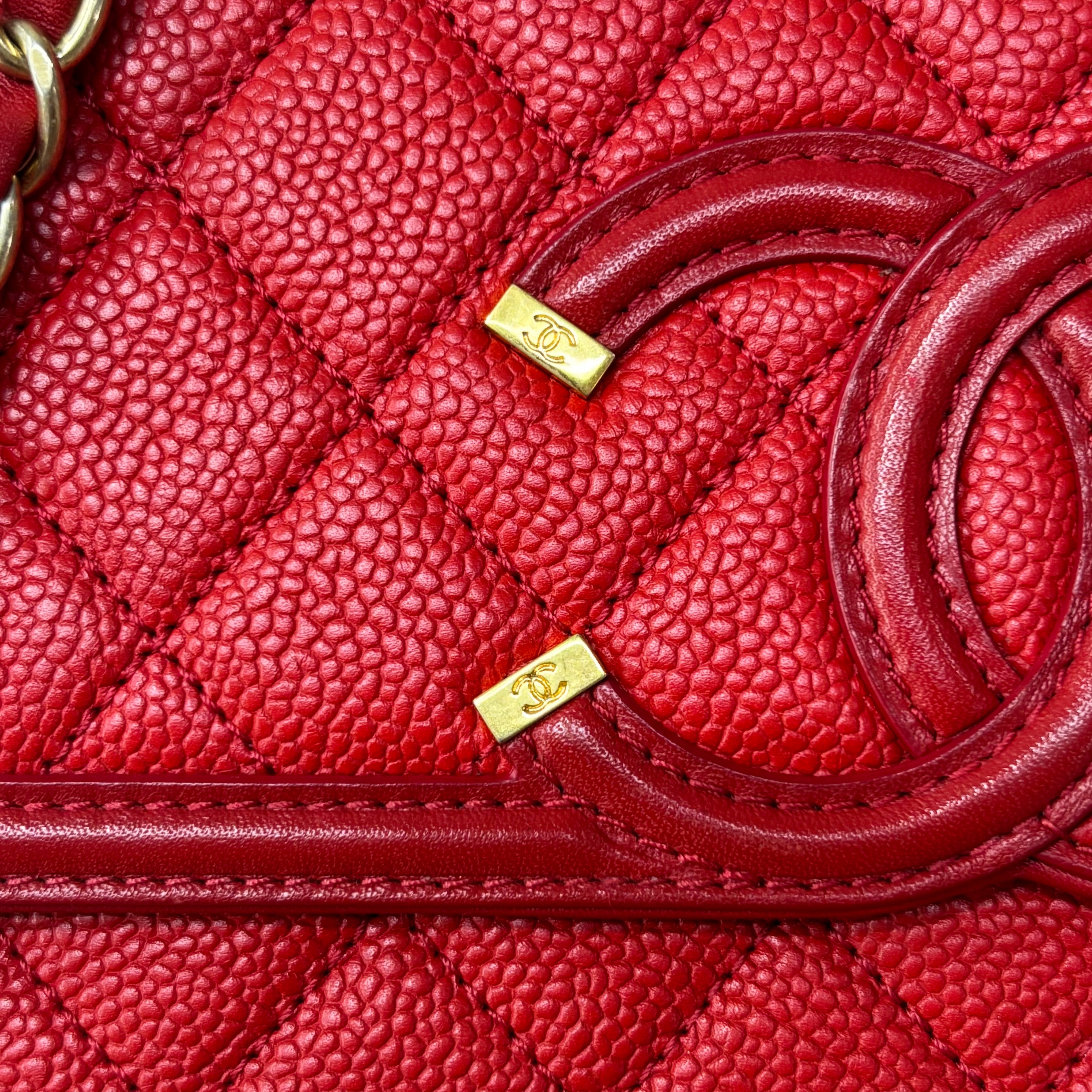 Chanel Red Caviar Single Flap 4100.00