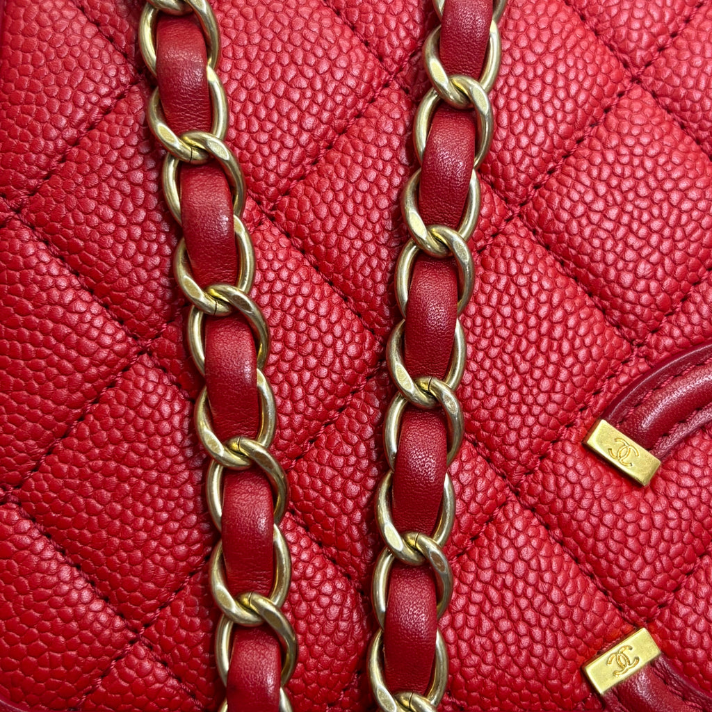 Chanel Red Caviar Single Flap 4100.00