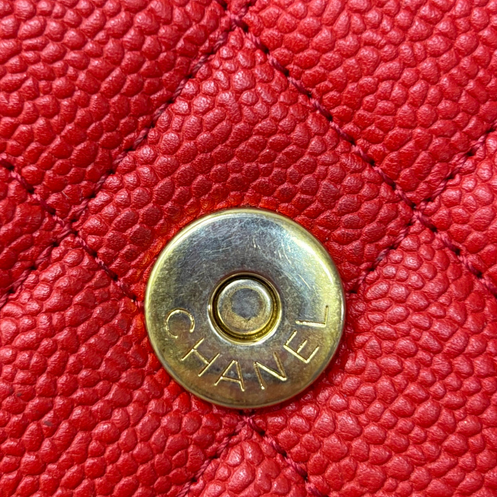 Chanel Red Caviar Single Flap 4100.00