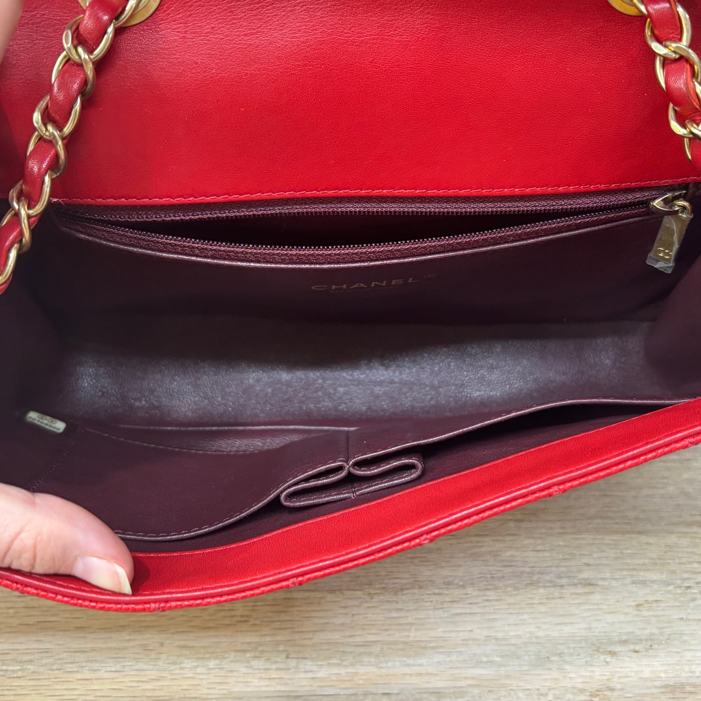 Chanel Red Caviar Single Flap 4100.00