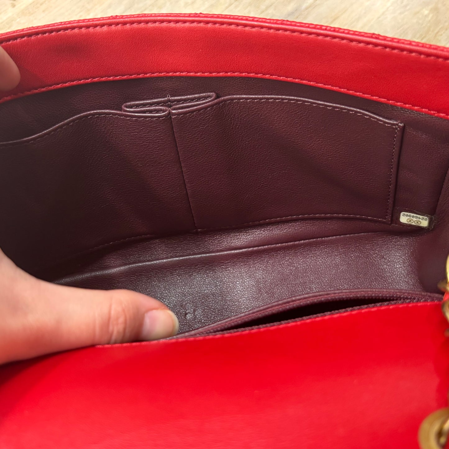 Chanel Red Caviar Single Flap 4100.00