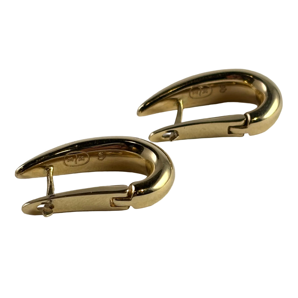 Chunky Italian Tapered Hoop Earrings 2050.00