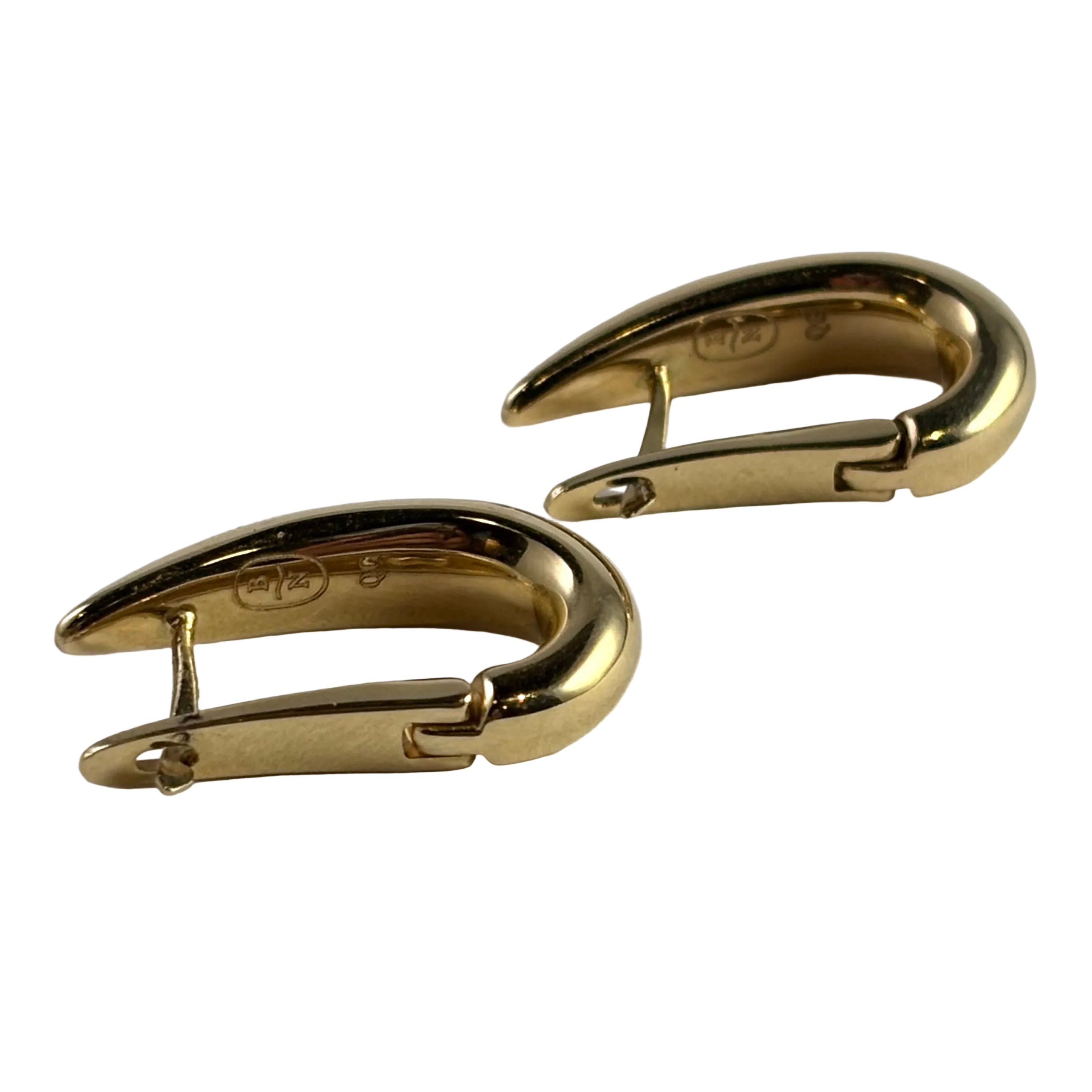 Chunky Italian Tapered Hoop Earrings 2050.00
