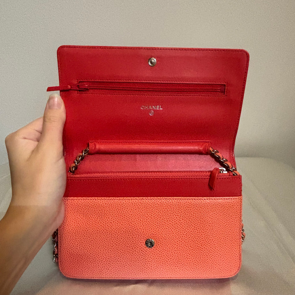 Chanel A Condition Coral Caviar Wallet on Chain 2700.00