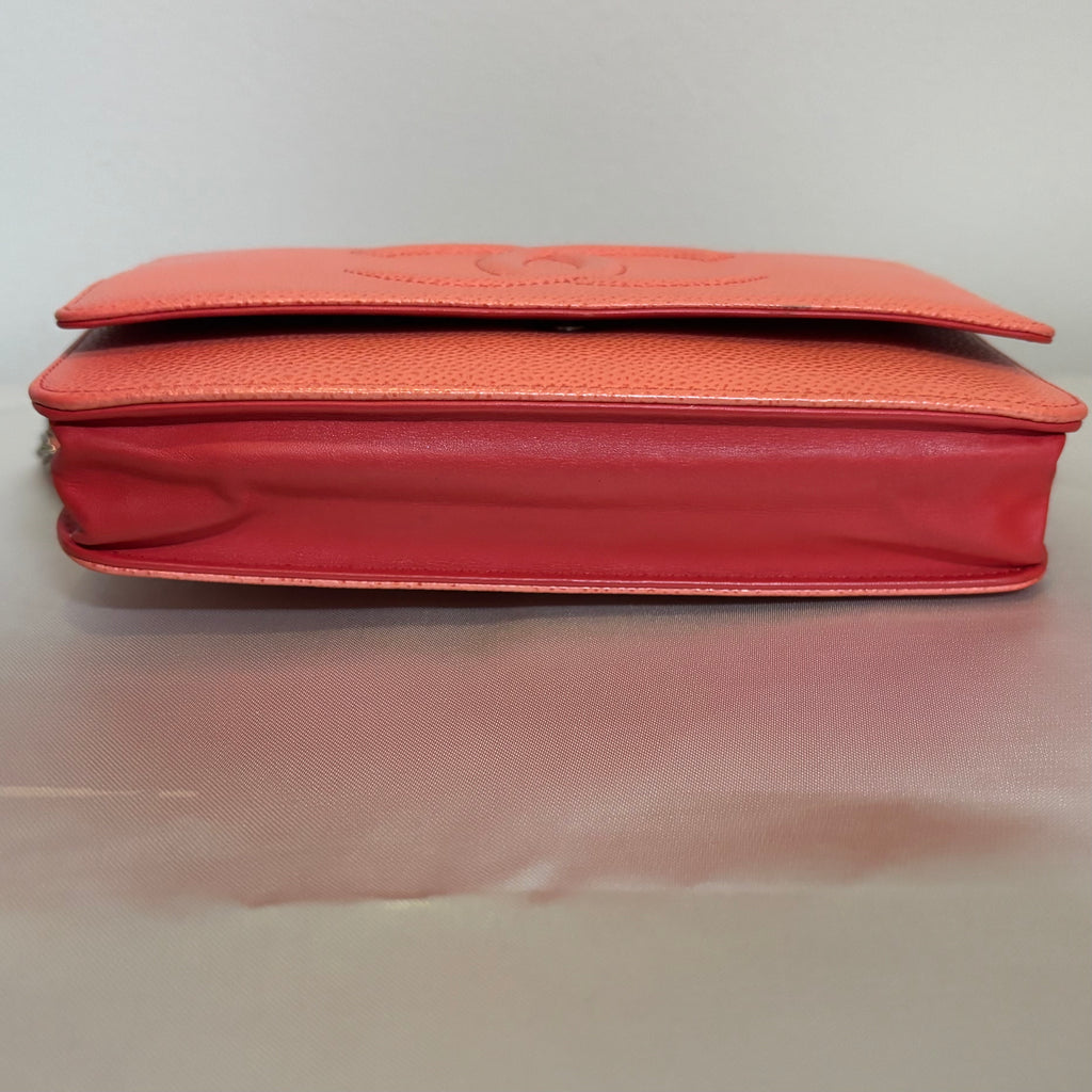 Chanel A Condition Coral Caviar Wallet on Chain 2700.00