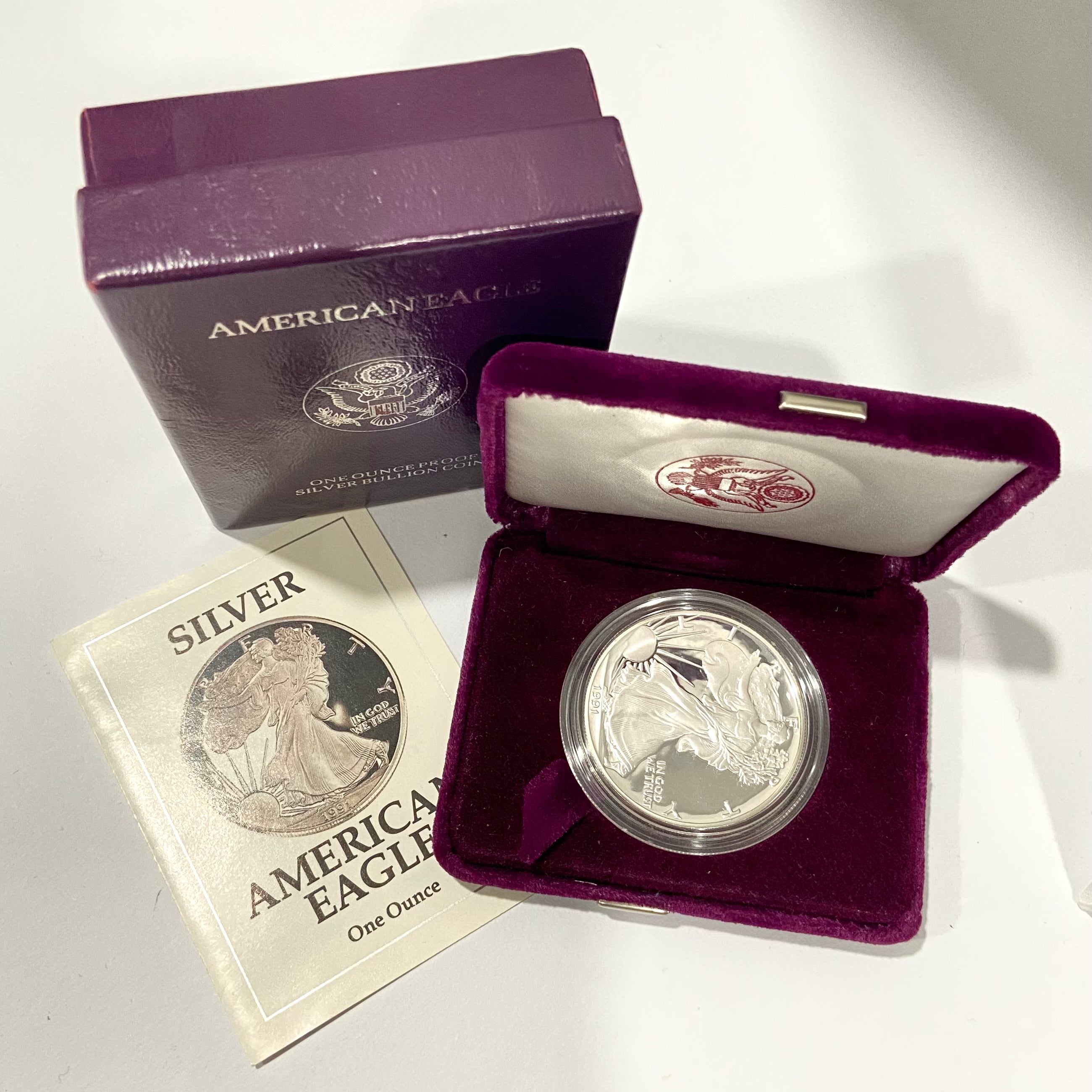 1991 Silver American Eagle One Ounce 500.00