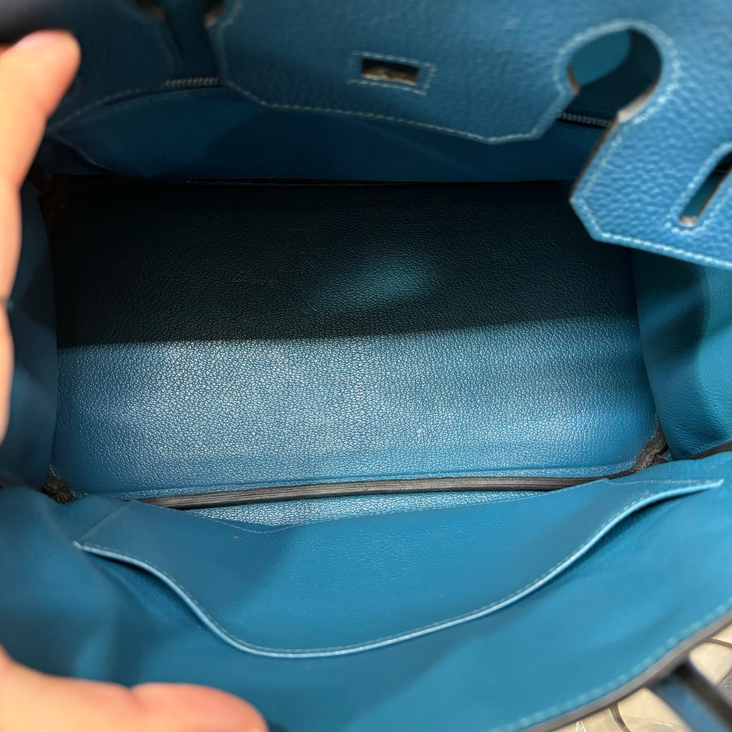 Hermes Birkin Pre-Loved Blue Jean Handbag Togo 22500.00