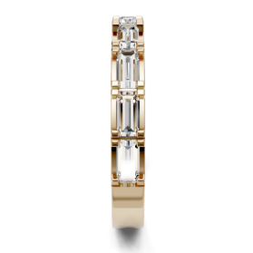 Lab Grown Diamond Baguette Yellow Gold Band 2600.00