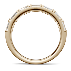 Lab Grown Diamond Baguette Yellow Gold Band 2600.00