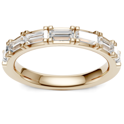 Lab Grown Diamond Baguette Yellow Gold Band 2600.00