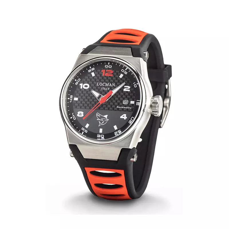 LOCMAN Mare Chrono Quartz S.S. Titanium Silicone Black/Red Strap 800.00