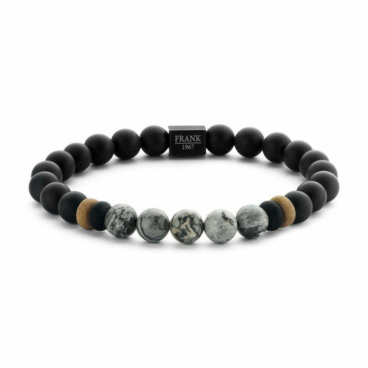 Men's Onyx / Picasso Jasper Bead Bracelet 39.00