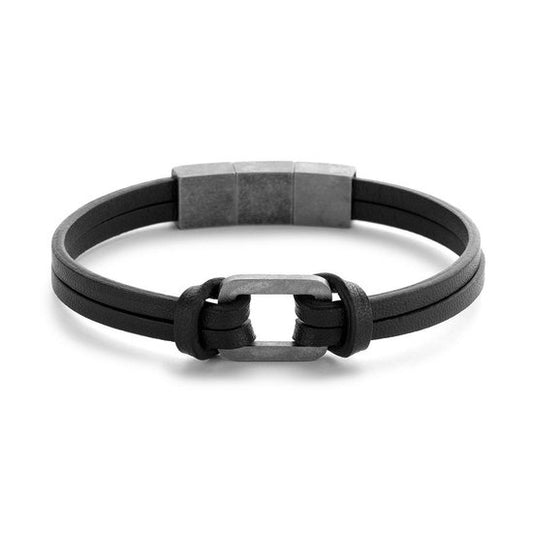 Men's Honor Bracelet Black/Steel 49.00