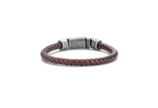 Men's Brown Leather/Steel Bracelet 69.00