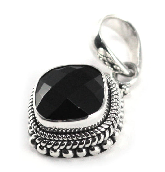 PADMA Sterling Silver Bali Black Onyx Pendant 84.00