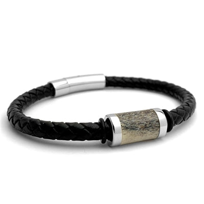 Deer Antler & Leather Bracelet 8" 140.00