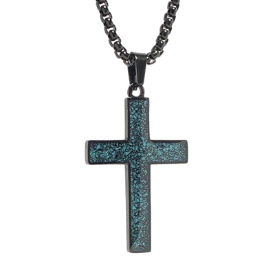 TURQUOISE CROSS II - BLACK 24" 180.00