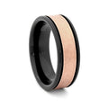 HAMMERED COPPER 8mm Black Tungsten Carbide Copper Ring 180.00